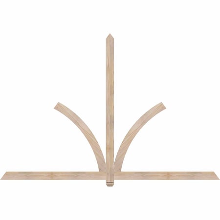 Ekena Millwork Redmond Smooth Timber Gable Bracket, Douglas Fir, 96"W x 64"H x 1 1/2"D x 3 1/2"F, 16/12 Pitch GBW096X64X0204RED00SDF